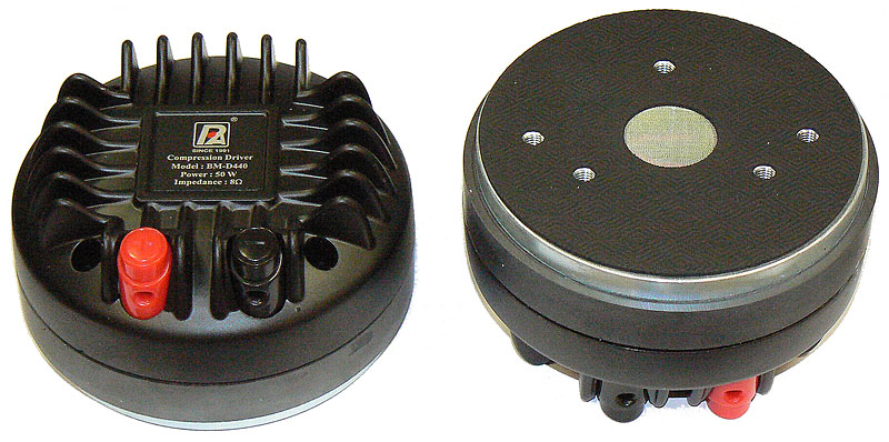 P.Audio BM-D440(II) ВЧ-Драйвер 1",с феррожидкостным охлаждением,катушка 44.4mm (1.75"),50 W(RMS),8 Ом.,1,5кГц-20кГц,108 дБ(Вт/м), крепление фланцевое