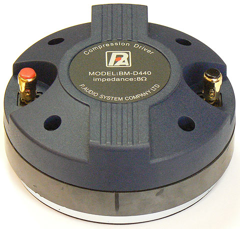 P.Audio BM-D440 ВЧ-драйвер, 1", 60 W Continuous program , 8 Ом., 1,5кГц-18кГц, 106 дБ(Вт/м), катушка 1,75", крепление фланцевое.