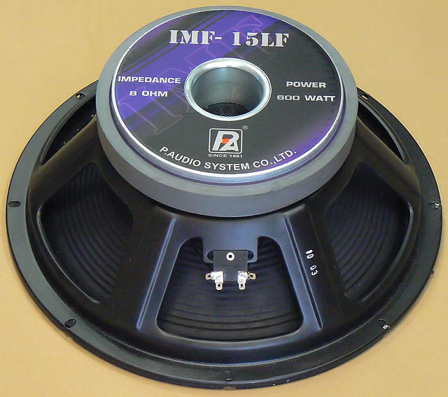 P.Audio IMF-15LF (HP-15LF) НЧ-динамик 15", 400W(RMS),600W(AES),800W(PROG), 8 Ом., 50-1500Гц, 97дБ(Вт/м), катушка 3".