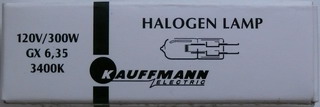 Kauffmann 120V-300W G-6,35 галогенная лампа