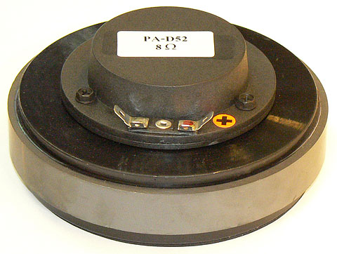 P.Audio PA-D52 Драйвер ВЧ, 1", 40 Вт.(RMS), 8 Ом., 1500-18000Гц, 106дБ(Вт/м), катушка 2", крепление фланцевое.