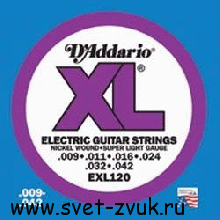   D'Addario EXL120 -    , Super Light, , 9-42