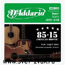   D'Addario EZ890 -   . ,  85/15, Sur Light 9-45 :  85/15. : . : .